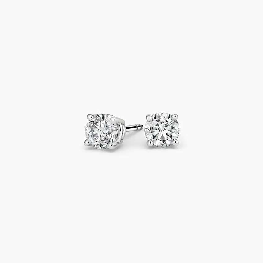 1/2ct tw LAB GROWN Diamond Earrings in 14kt White gold