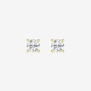 1/4ct tw LAB GROWN Diamond Earrings in 14kt Yellow gold