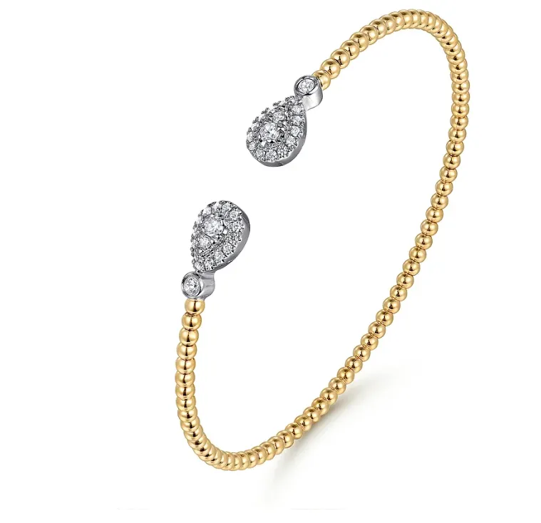 14KWY Gold Diamond Bujukan Bangle