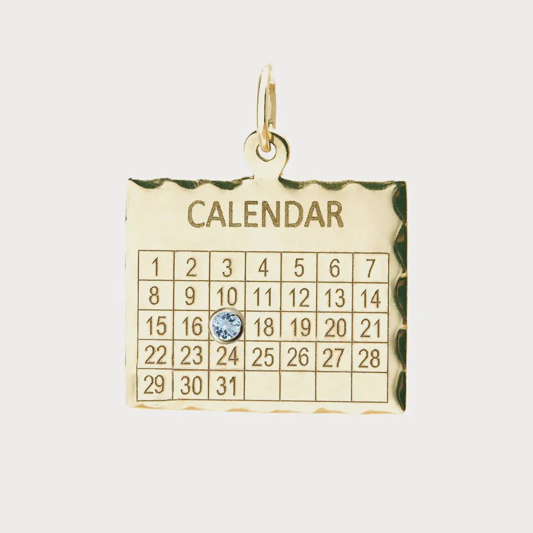 1960s Calendar Personalized Charm