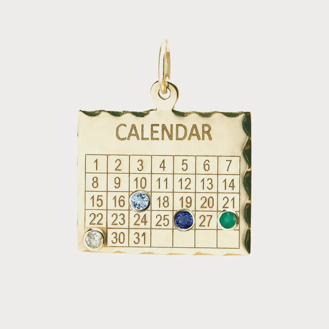 1960s Calendar Personalized Charm