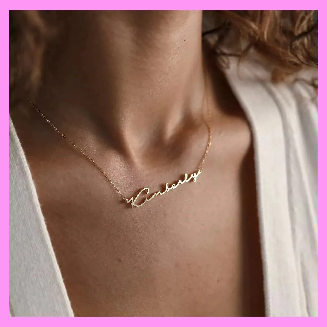 【3-26#】Letter necklaces customized for female daily business