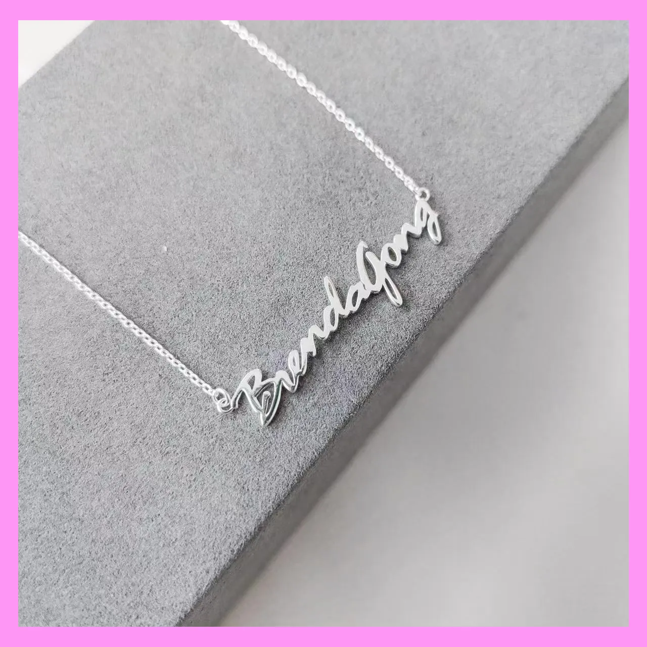 【3-26#】Letter necklaces customized for female daily business