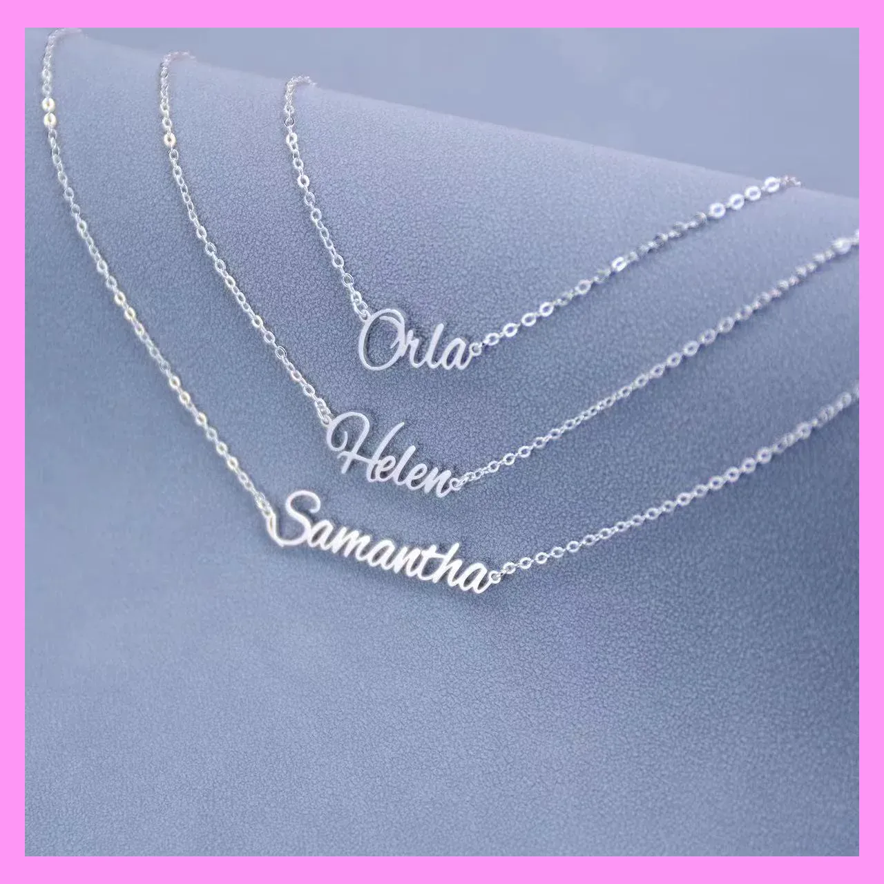 【3-26#】Letter necklaces customized for female daily business