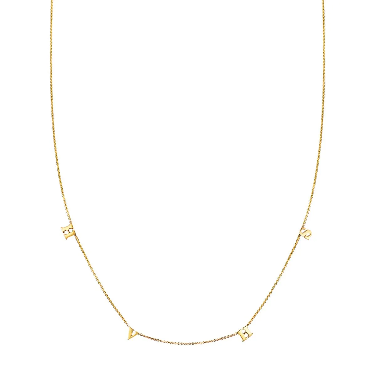 4 Letter Gold Initial Necklace