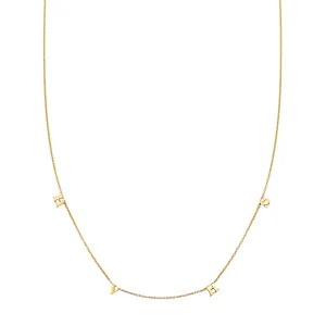 4 Letter Gold Initial Necklace