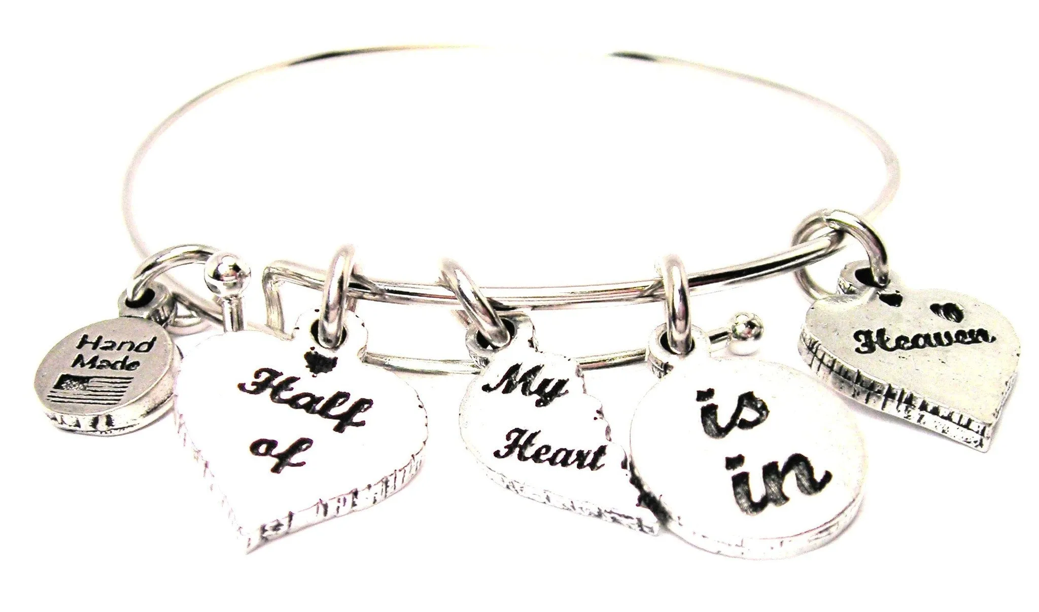 5 Charm Half Of My Heart Is In Heaven Bangle