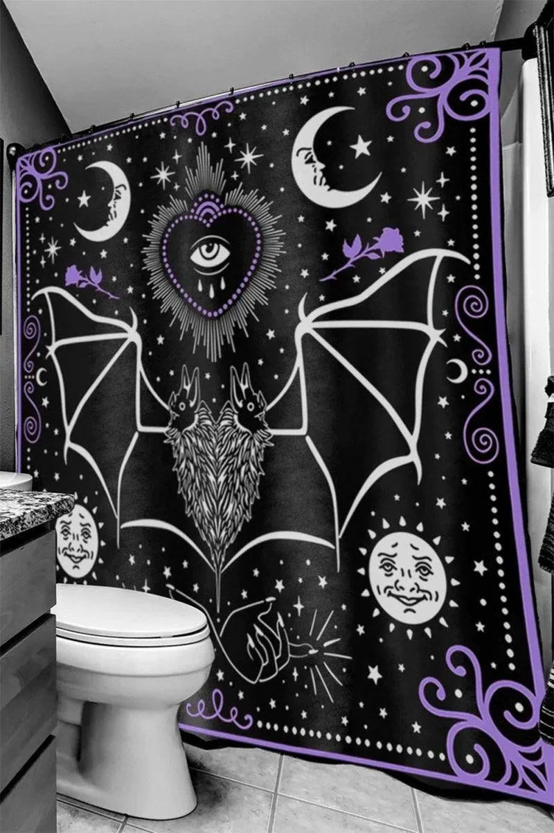 All Seeing Eye Bat Mystical Magic Shower Curtain