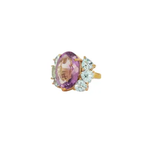 Amethyst and Topaz Ring