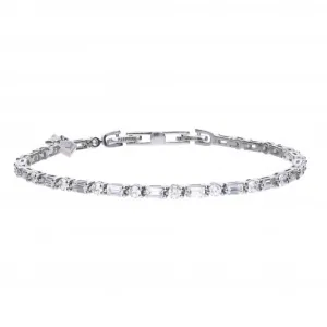 Baguette Round Cubic Zirconia Bracelet B5259