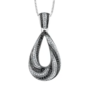 Black and White Diamond Pendant