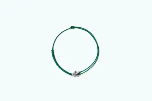 Bunny Vivid Vitamin Cord Anklet Silver Green