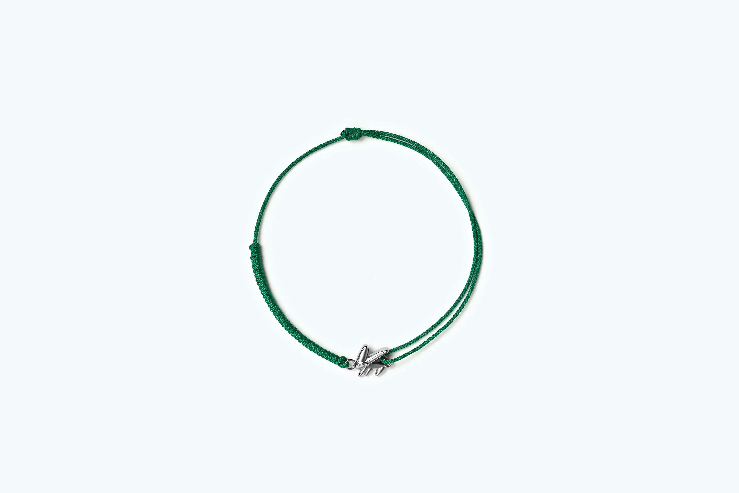 Bunny Vivid Vitamin Cord Anklet Silver Green