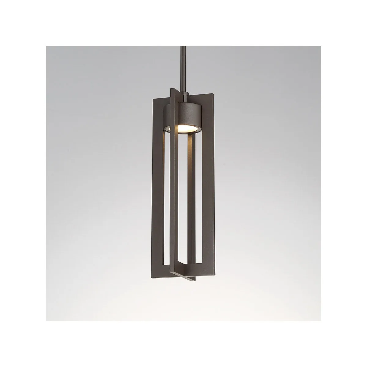 Chamber 16 in. LED Pendant Light Bronze Finish