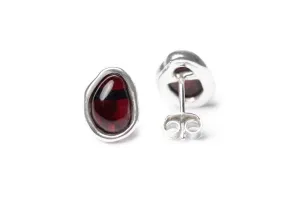 Cherry Amber ELEMENTS Stud Earrings - Modern Baltic Beauty Jewelry