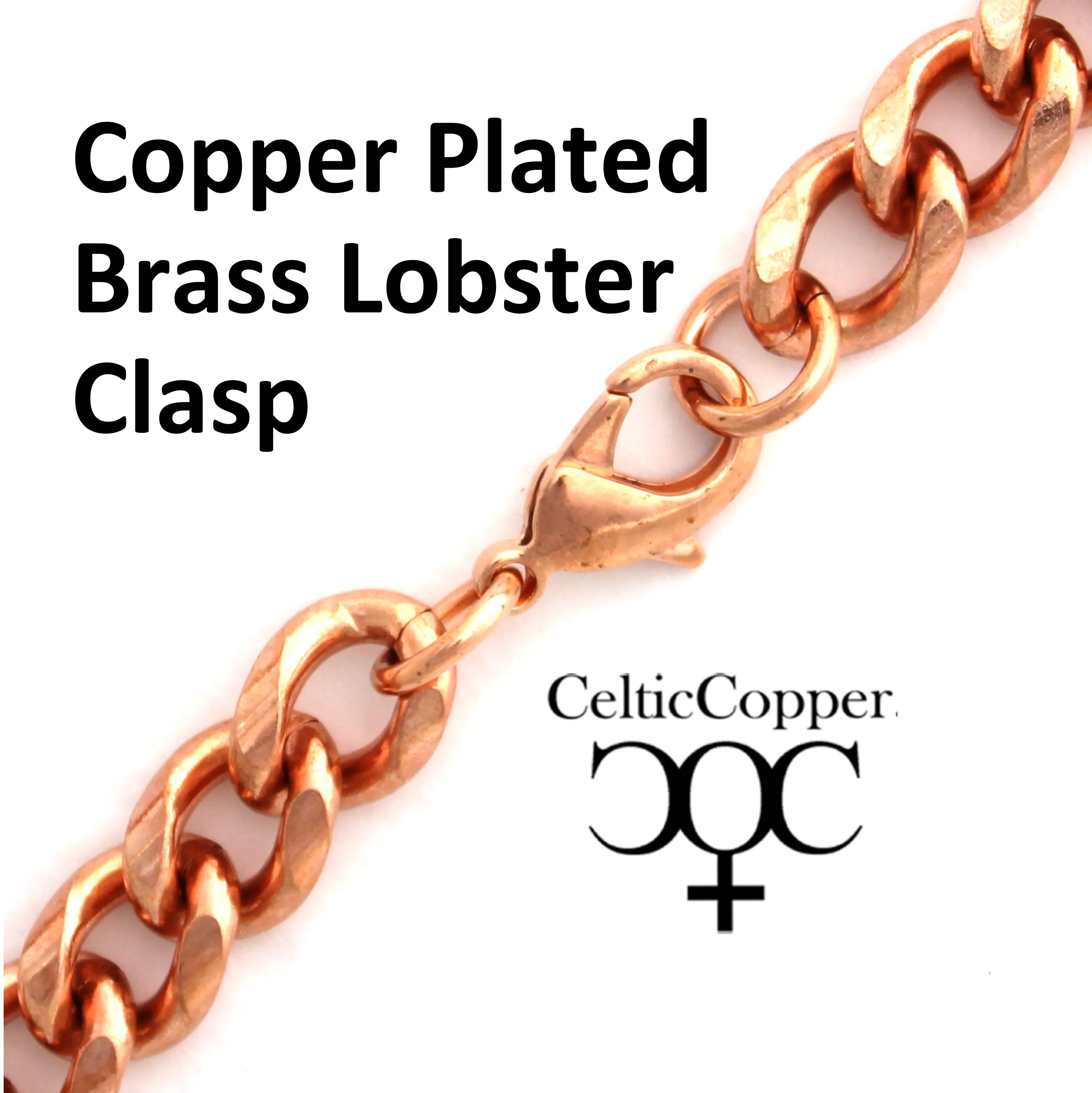 Copper Ankle Chain Heavy 9 mm Solid Copper Celtic Scroll Chain Anklet Adjustable Solid Copper Anklet Chain