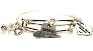 Cowgirl Hat Expandable Bangle Bracelet Set