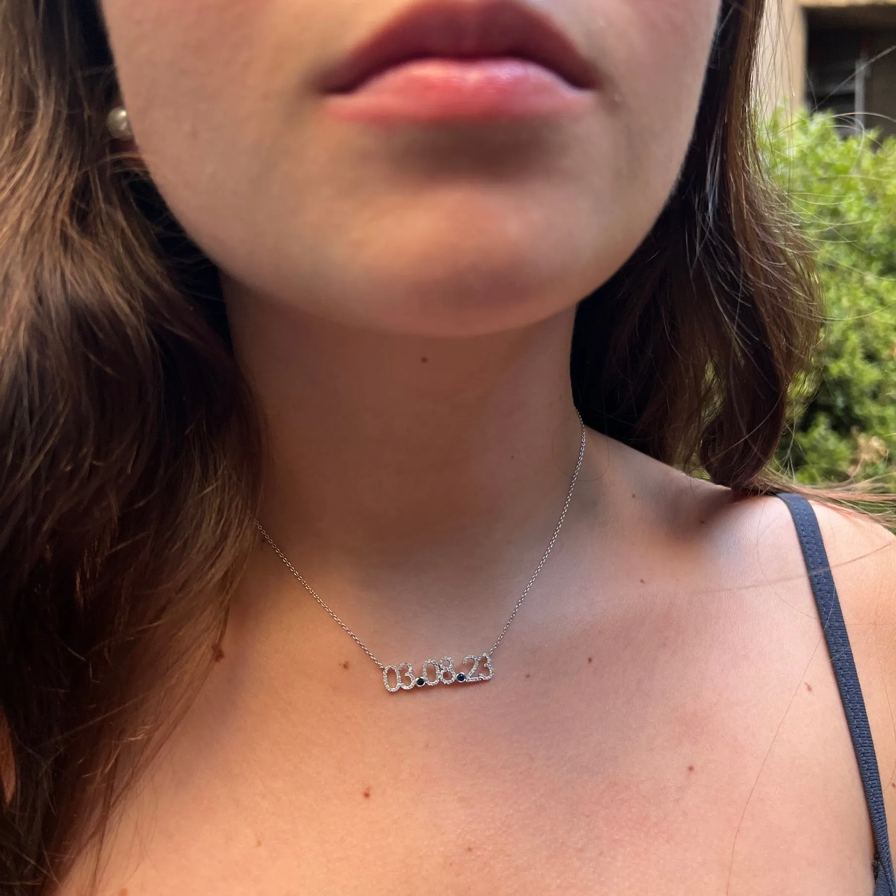 Custom Diamond Date Necklace