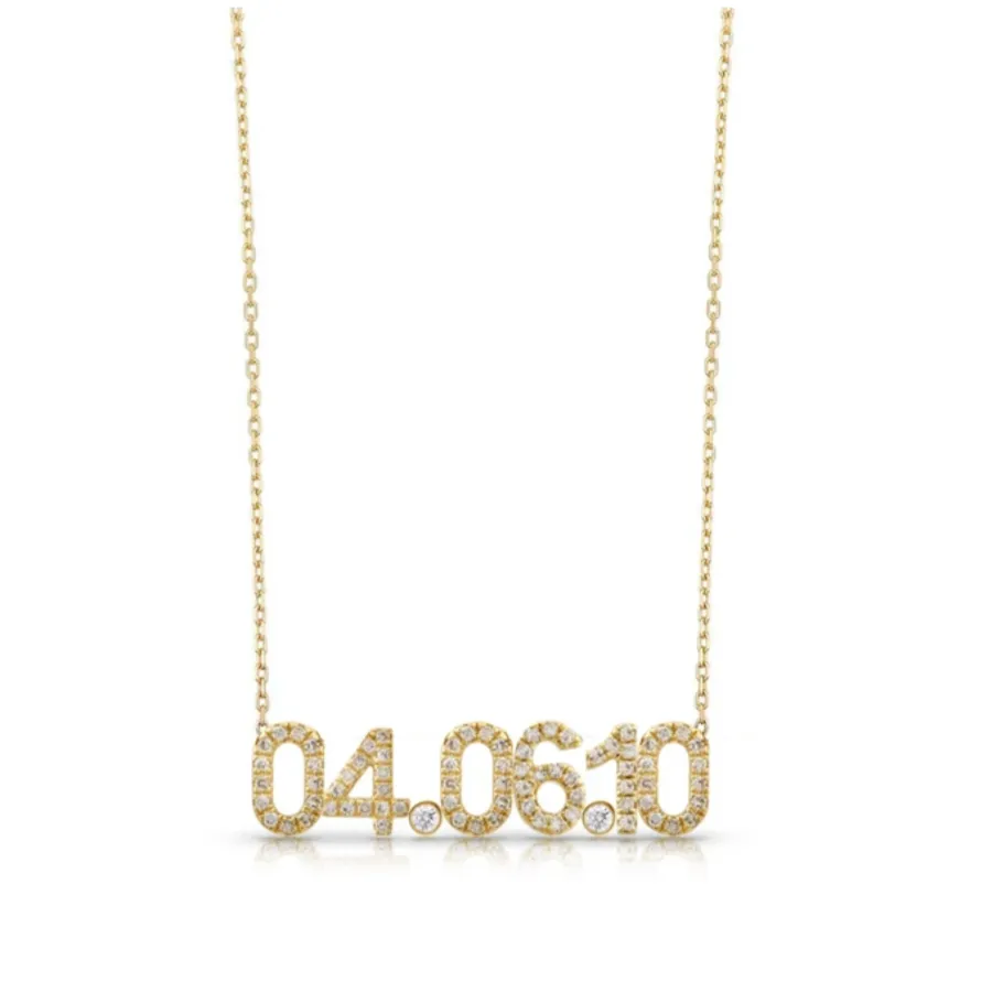 Custom Diamond Date Necklace