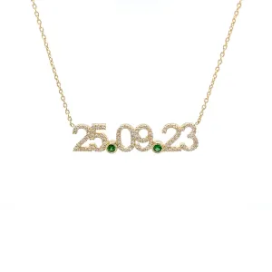 Custom Diamond Date Necklace