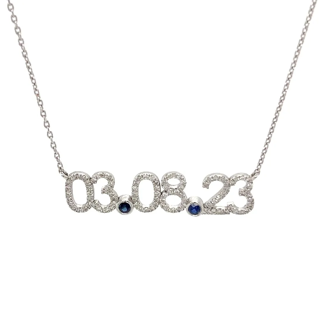 Custom Diamond Date Necklace