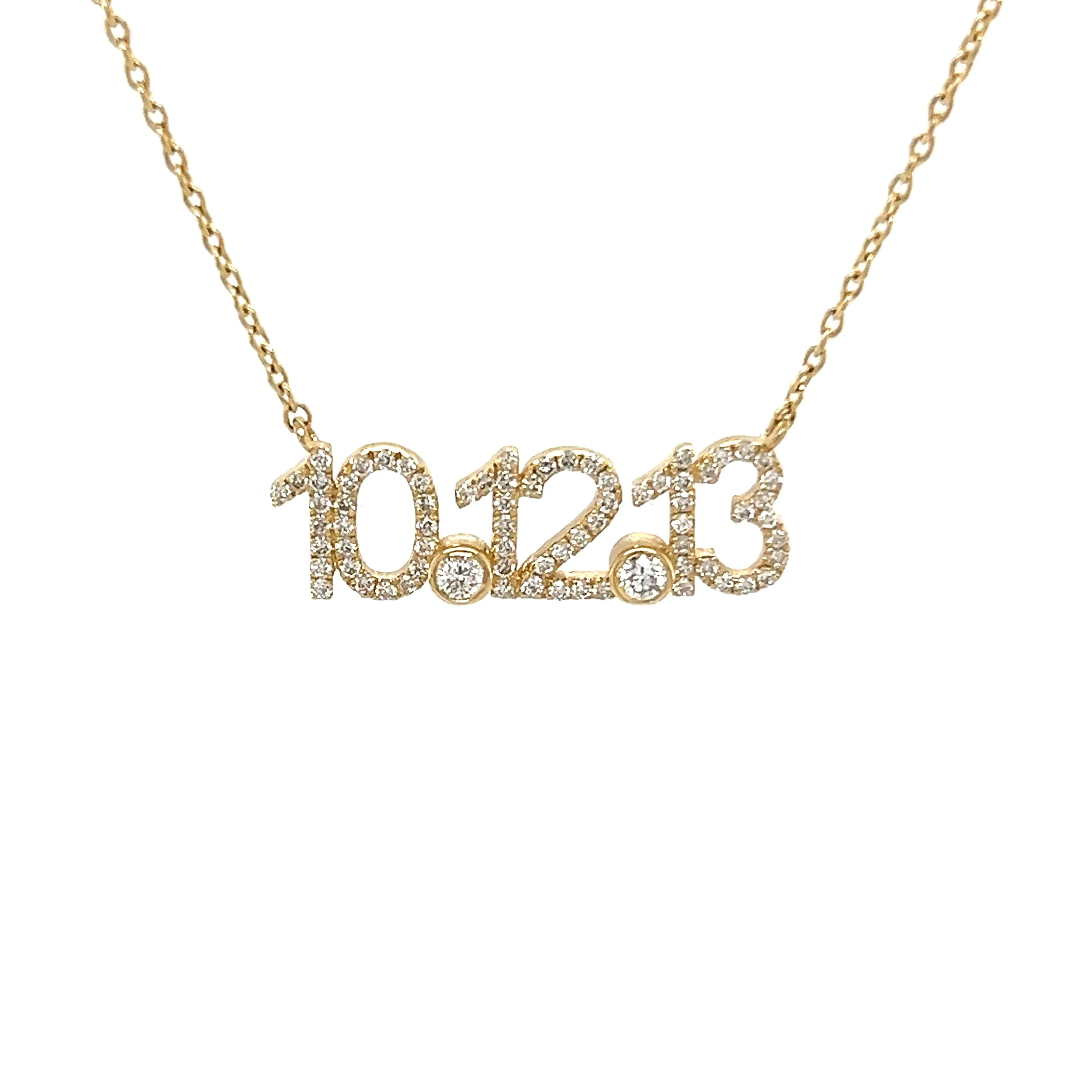 Custom Diamond Date Necklace