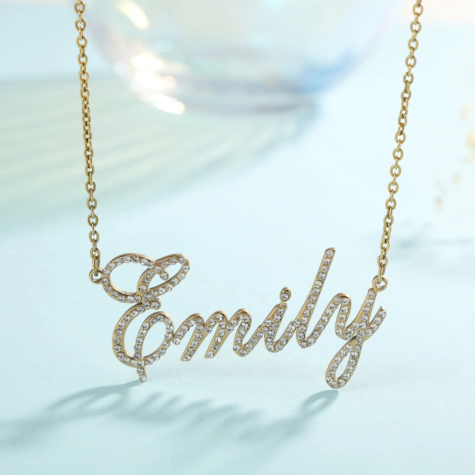 custom diamond name necklace personalized necklace