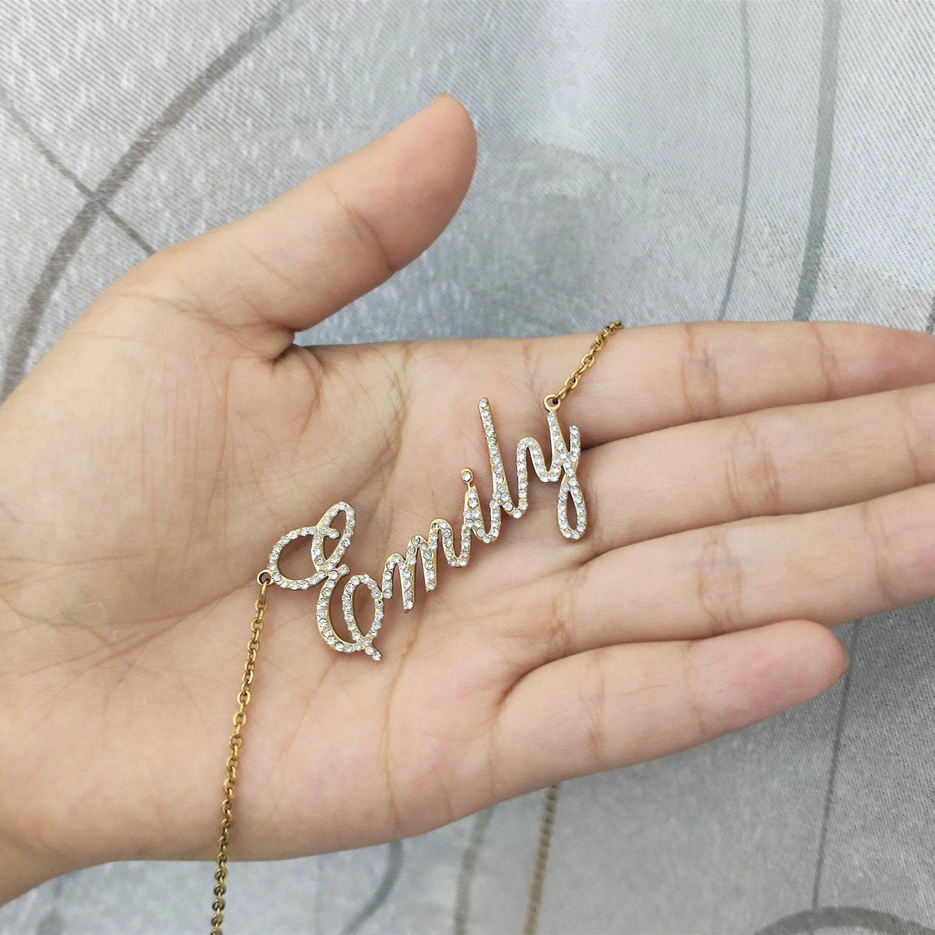 custom diamond name necklace personalized necklace