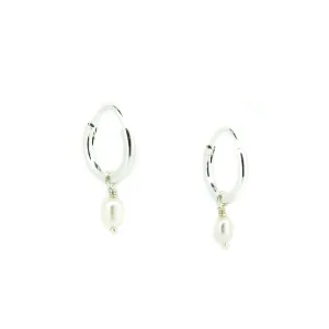 Dainty Sea Goddess Sleeper Hoop Earrings Silver 4mm