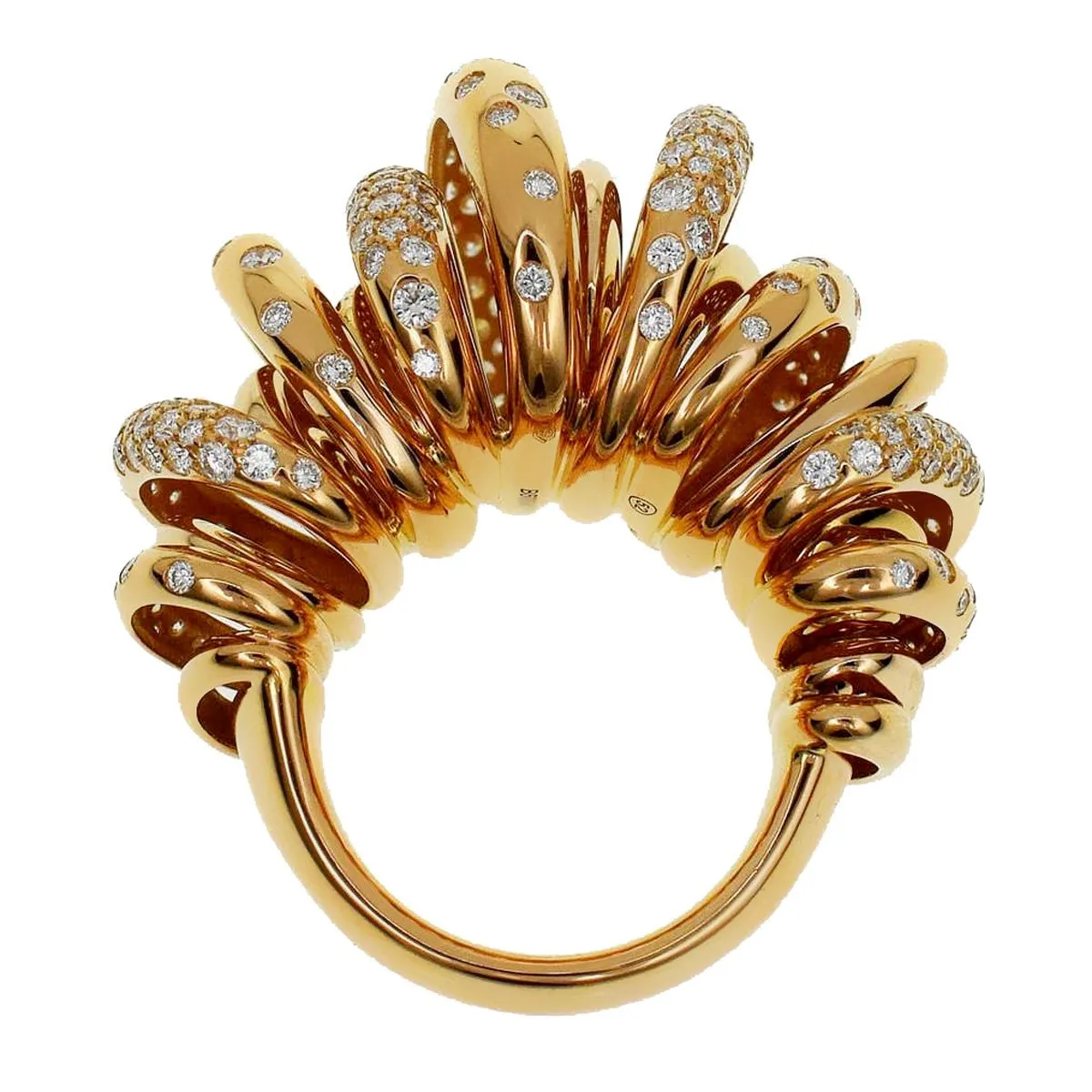 De Grisogono Diamond Cocktail Rose Gold Ring