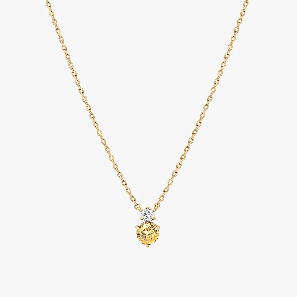 Deux Birthstone Necklace