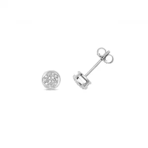 Diamond Jewellery 9ct White Gold Diamond Studs DE153W