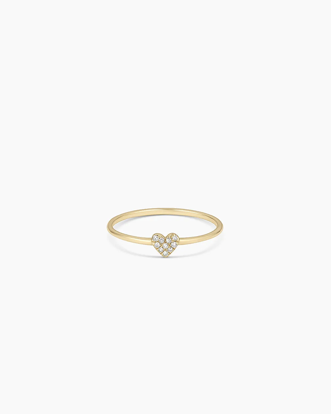 Diamond Pavé Heart Ring