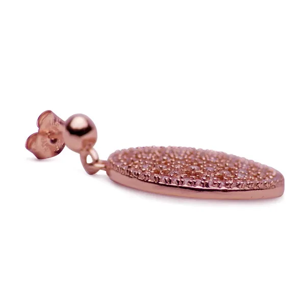 Diamond Simulant Rose Gold Earrings