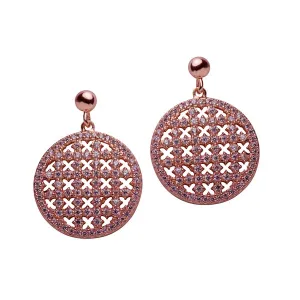 Diamond Simulant Rose Gold Earrings