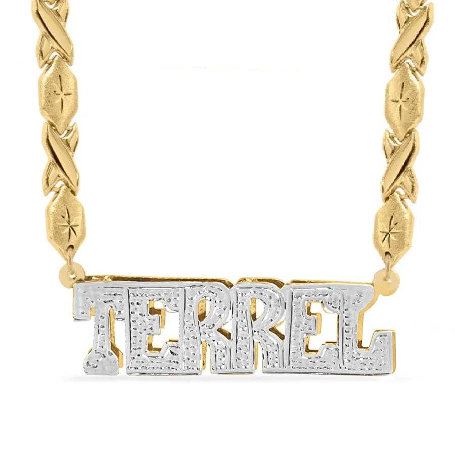 Double Plated Name Necklace Terrel Xoxo Chain