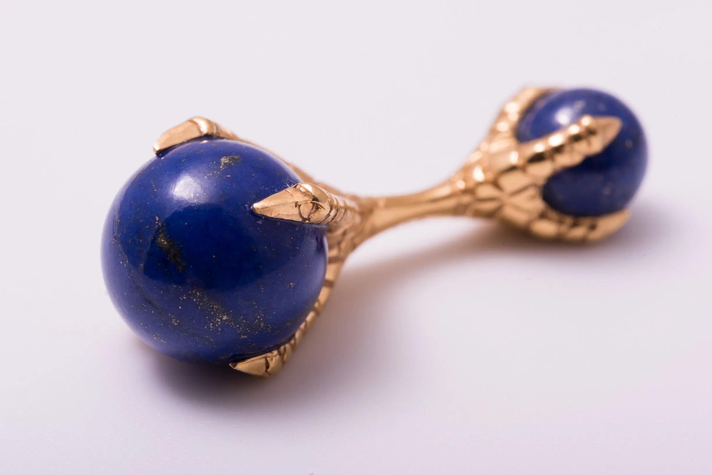 Eagle Claw Lapis Lazuli Gold Cufflinks