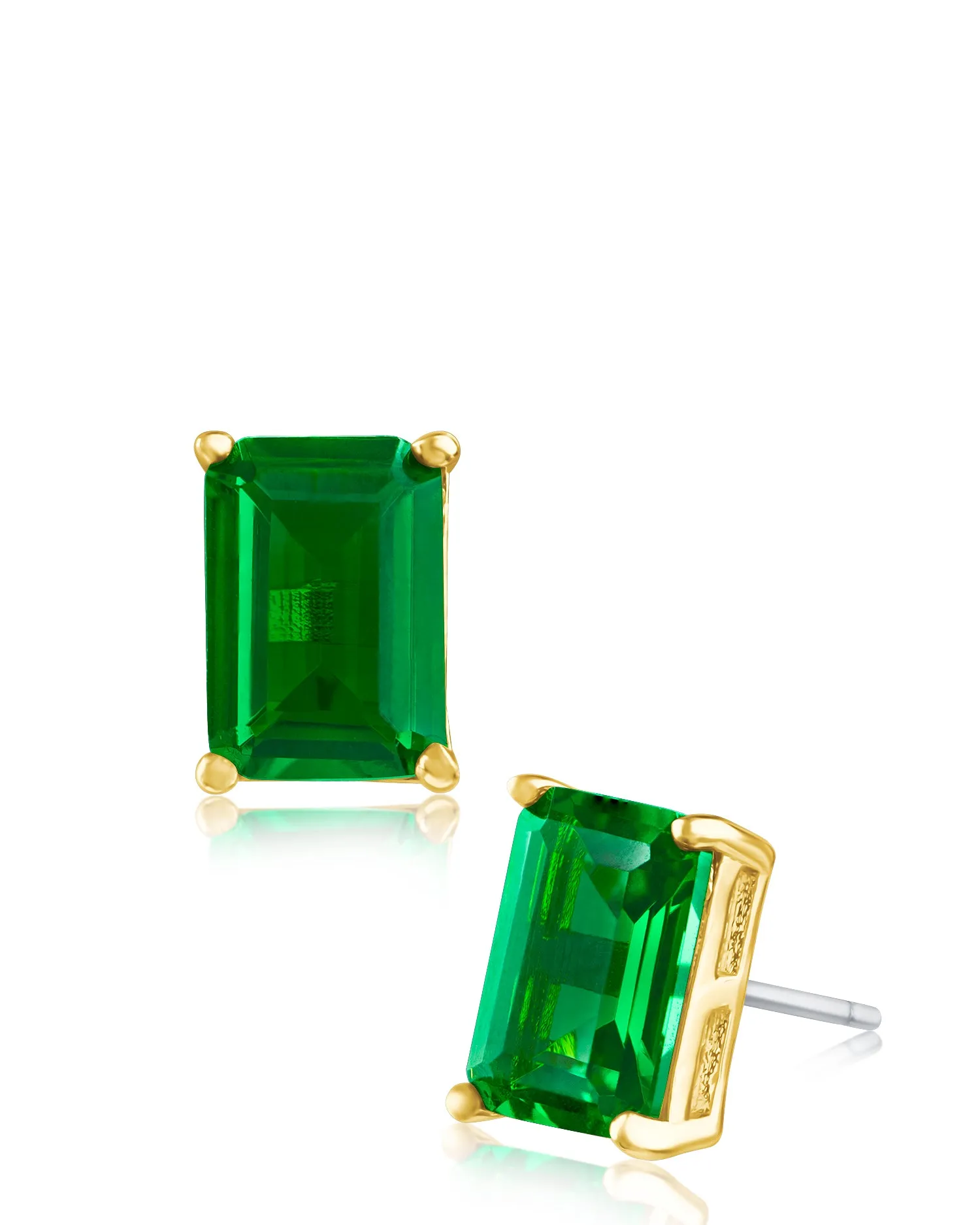 Emerald CZ Studs