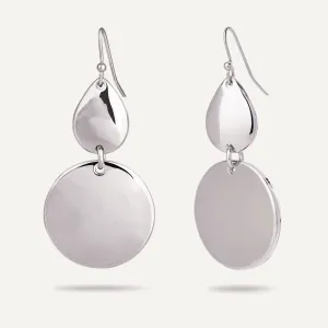 Eternal Geometric Dangle Earrings In Silver-Tone