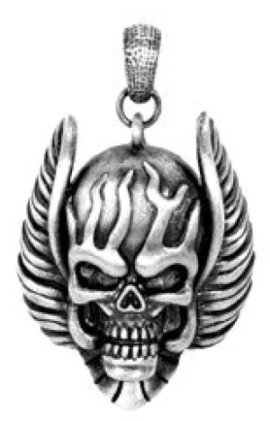 FLAME SKULL WINGS PENDANT , DC/60