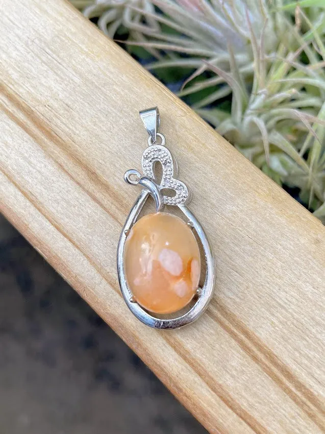 Flower Agate Pendant