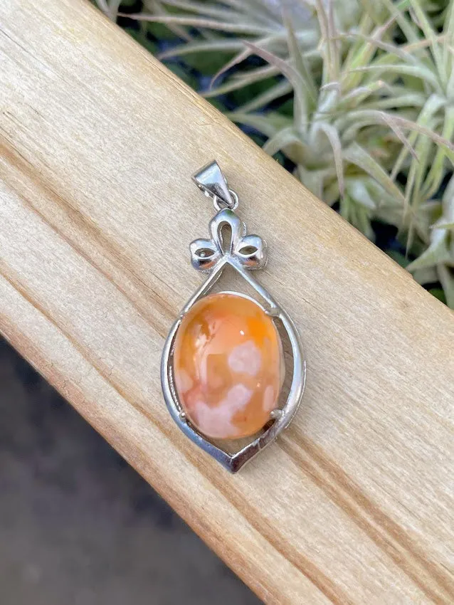 Flower Agate Pendant