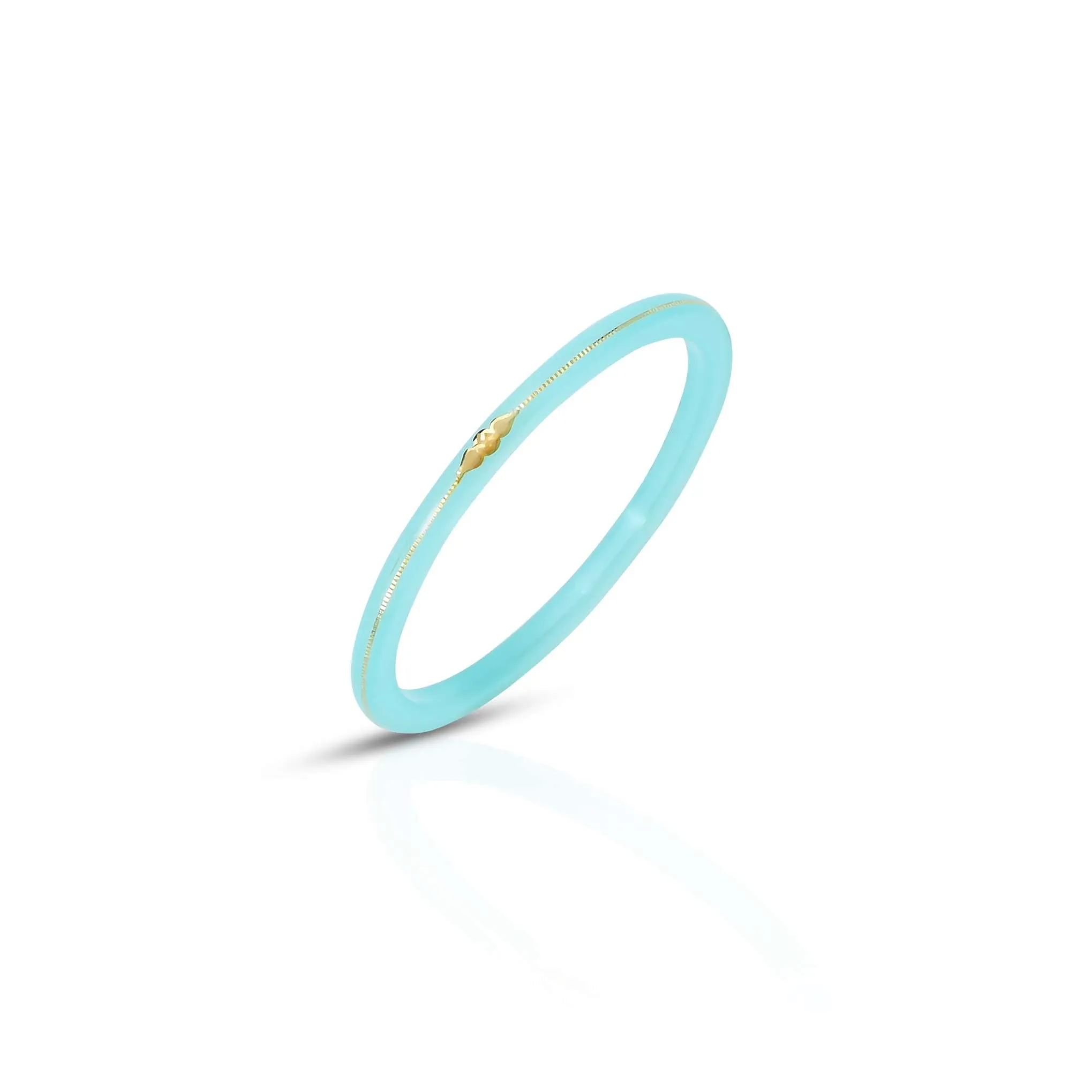 Gold Light Blue Small Swastika Design Bangle