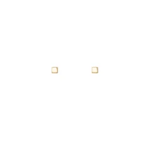 Gold Square Stud Earring