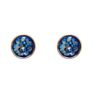 Gold Two-Tone Crystal Earrings