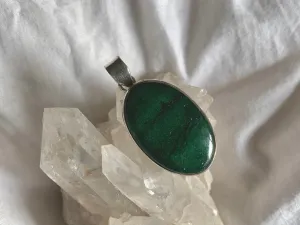 Green Aventurine Akoni Pendant - Reg. Oval