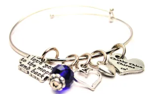 I Love You To The Moon And Back Bangle Bracelet