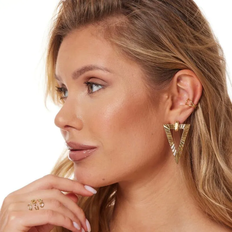 Kinsey Designs | Colin Gold Tone Triangular Earrings