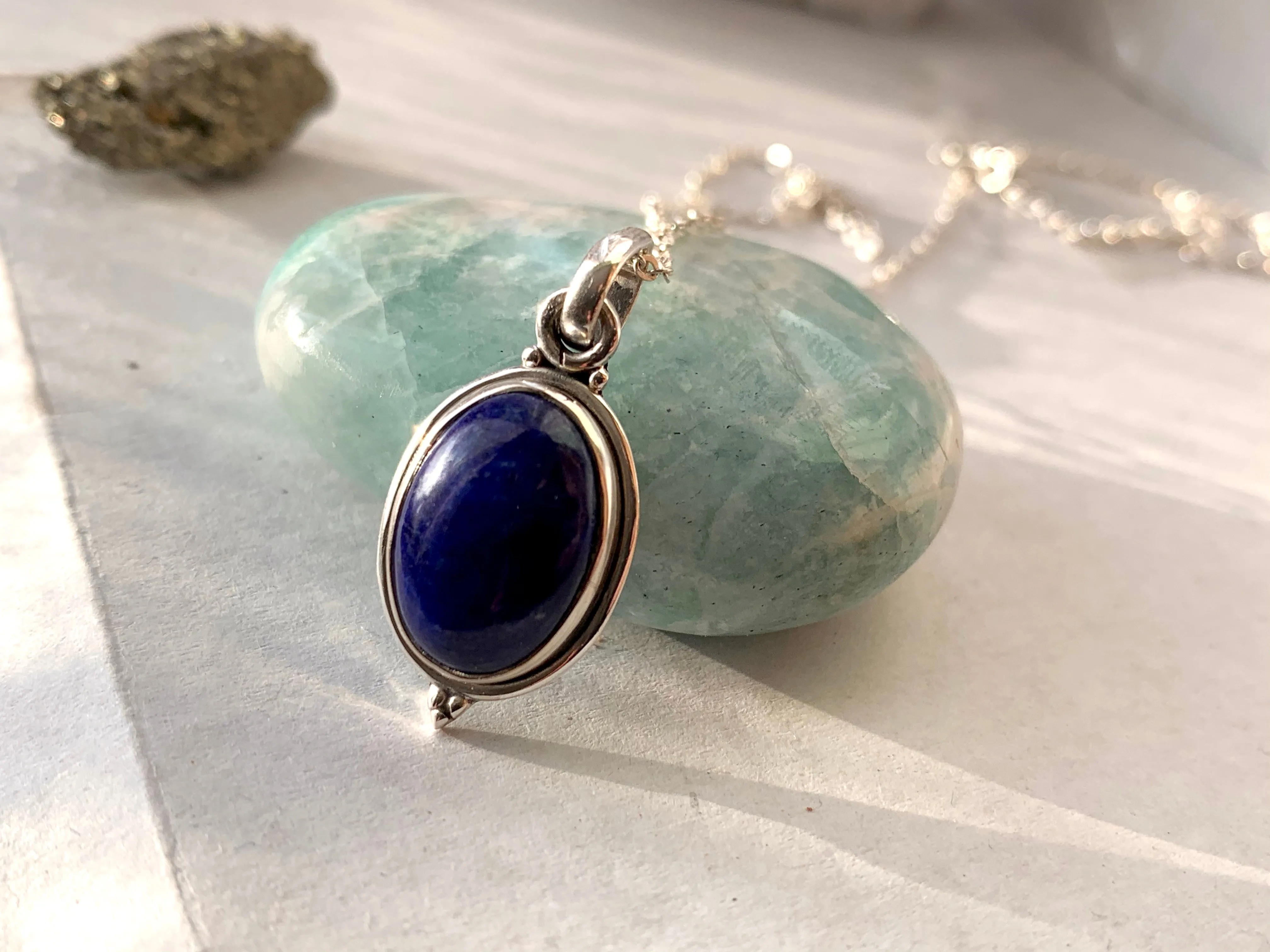 Lapis Lazuli Pendant - Medium Oval