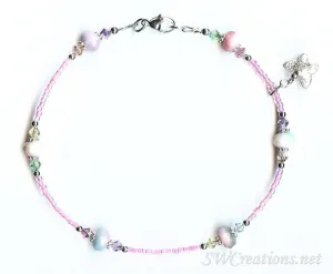 Libre Butterfly Shebert Pastel Crystal Anklet